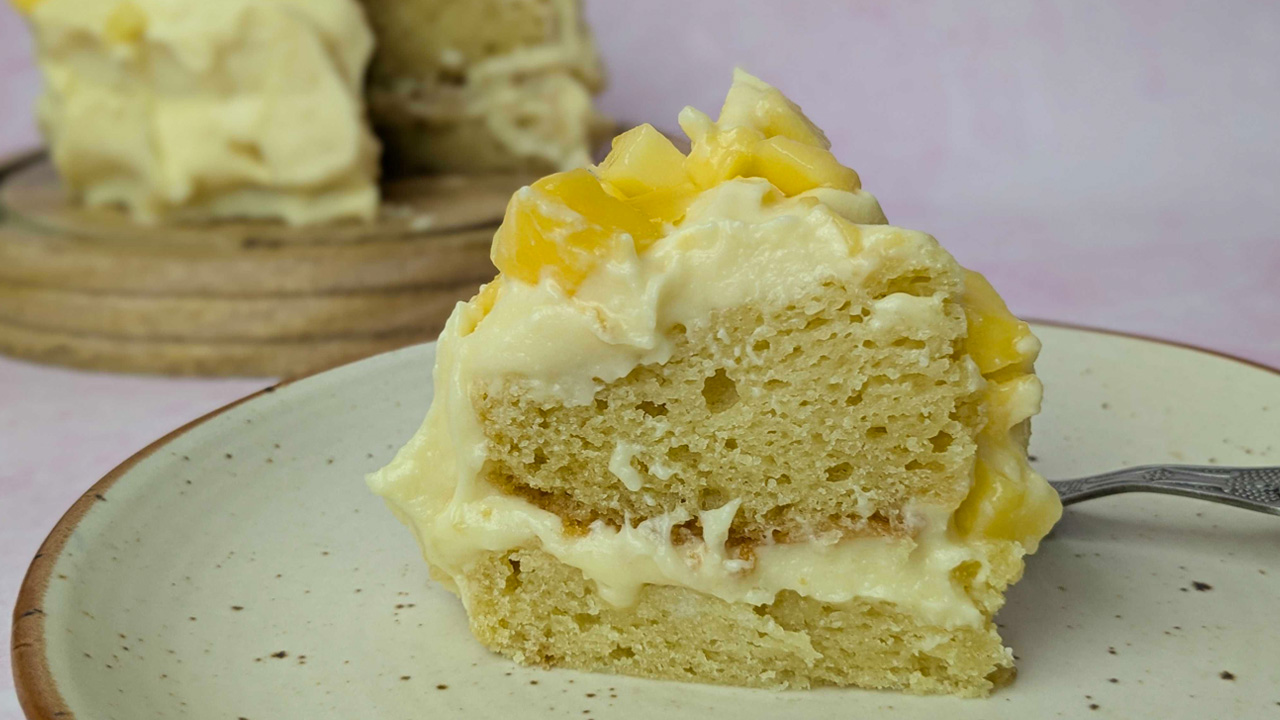 Eggless Mango Cake With Homemade Cream Cheese Frosting - Recipe (6)