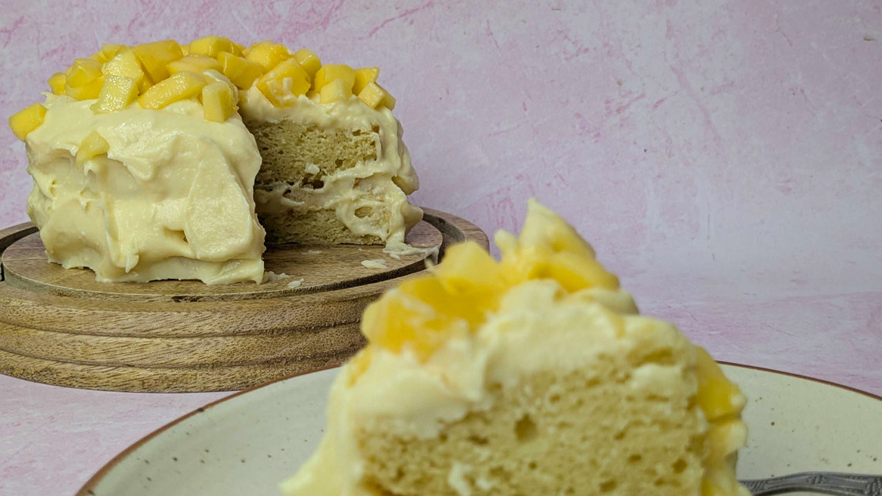 Eggless Mango Cake With Homemade Cream Cheese Frosting - Recipe (8)