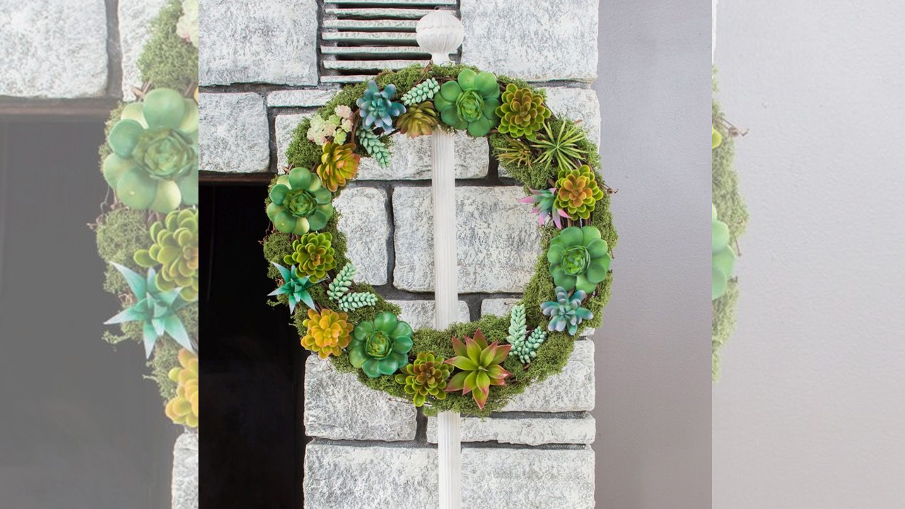 Faux Succulent Wreath