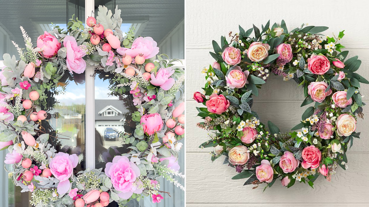 Full Floral DIY Spring Wreath