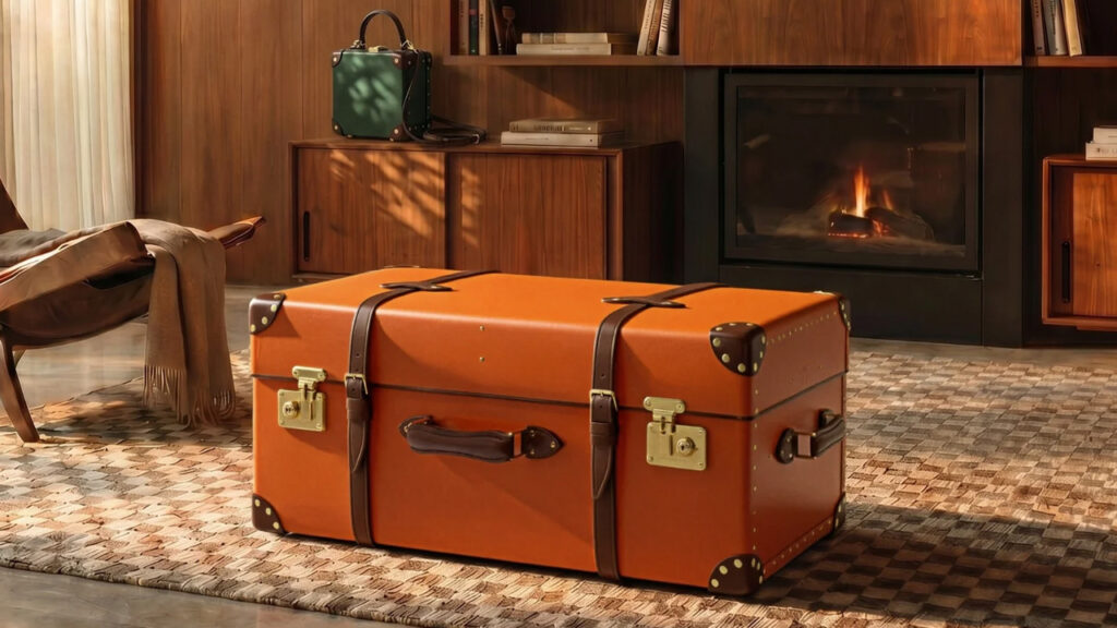 Globe-Trotter Anchors Its Nomadic Heritage With Steamer Home Trunk Globe-Trotter Streamer trunk