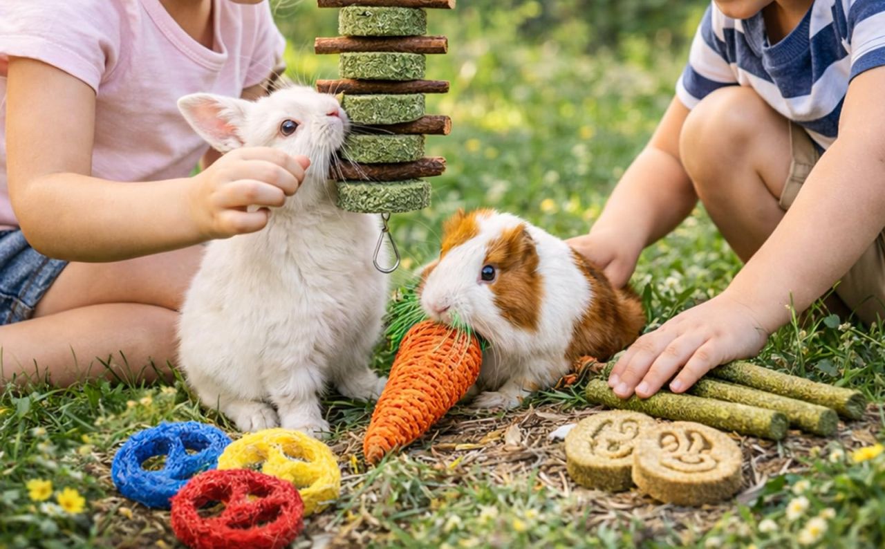 Grddaef 20 PCS Bunny Chew Toys