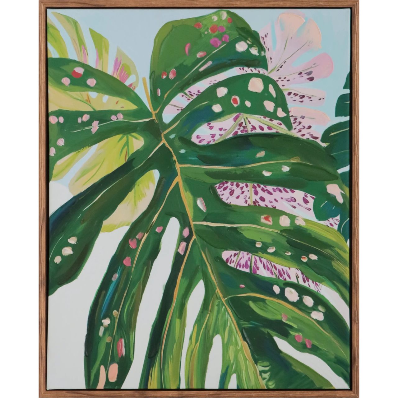 Green Monstera Leaf Wall Décor