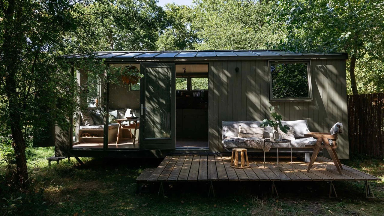 Gröna Huset tiny house has wood-clad exterior