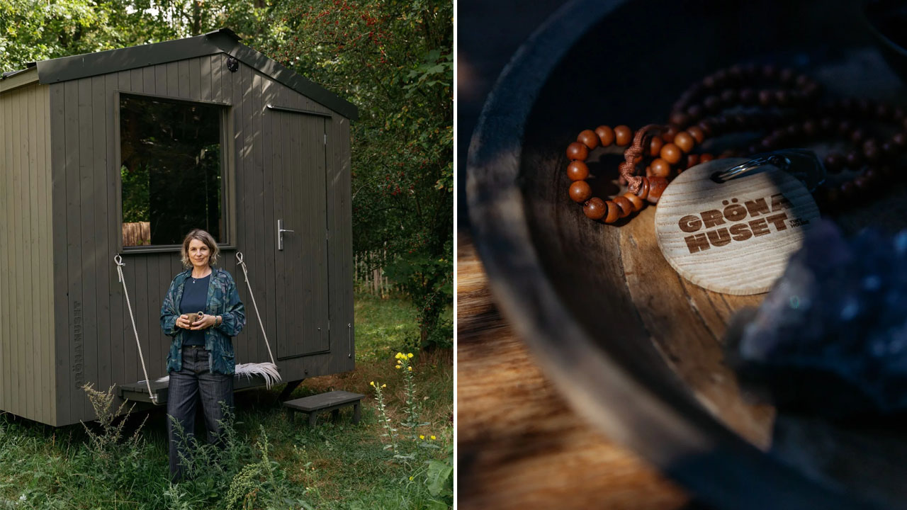 The organic aesthetic of the tiny house.