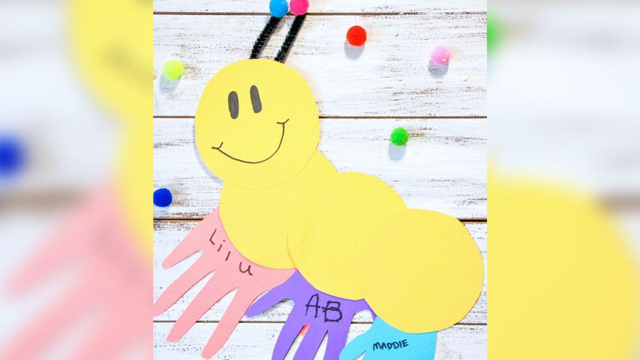 Handprint Caterpillar Craft