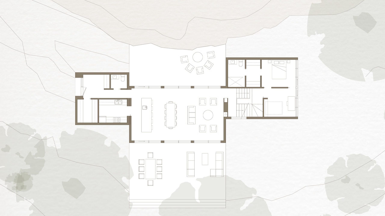 The floorplan of La Maraude Compact House.