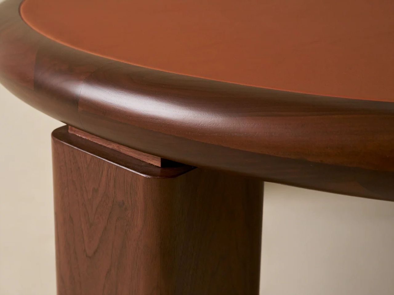 Lawson-Fenning’s Bosque Furniture Collection at NYCxDesign 2026 - leather table top