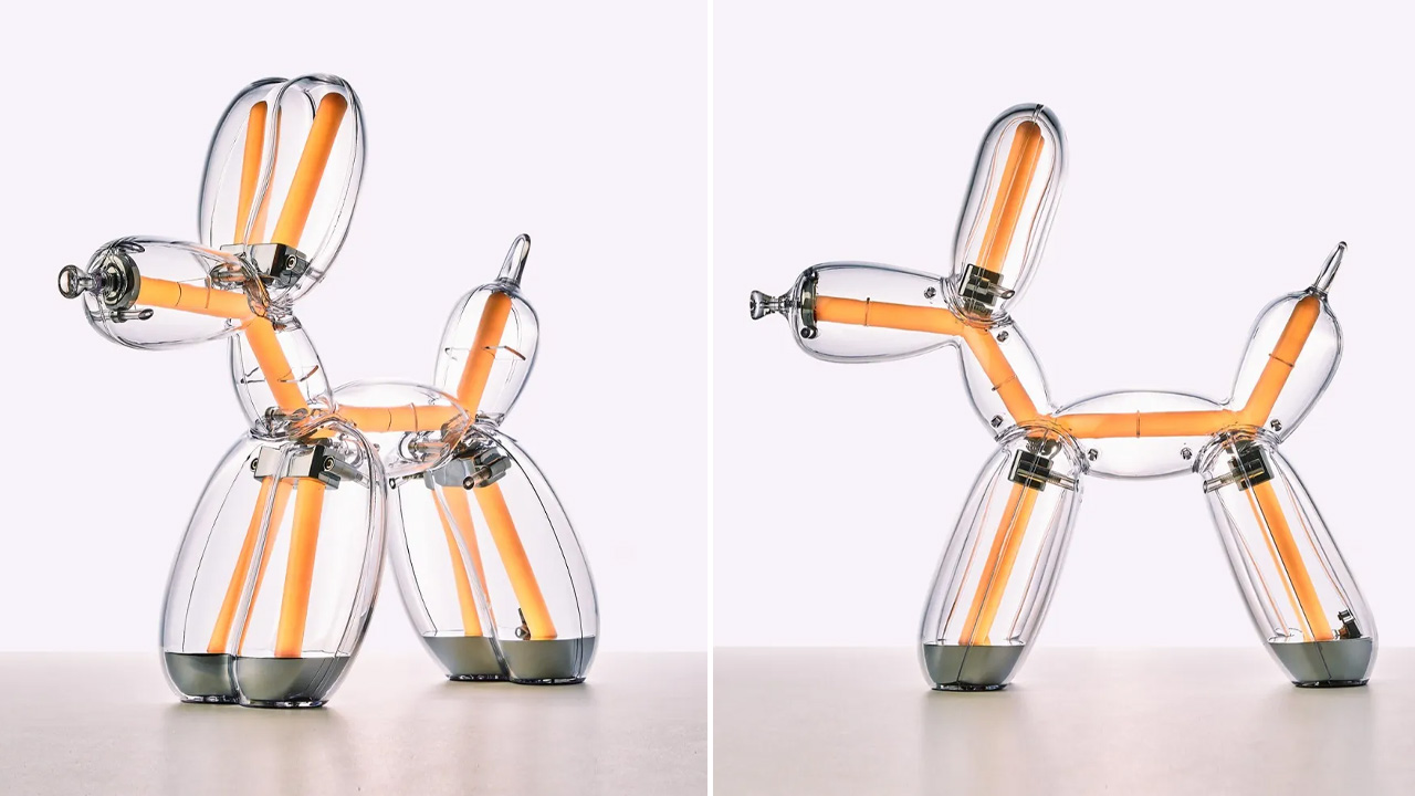 Lexon x Jeff Koons balloon dog lamp