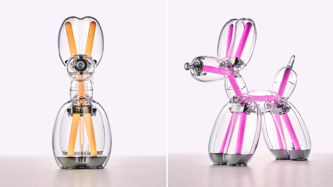 Lexon x Jeff Koons balloon dog lamp