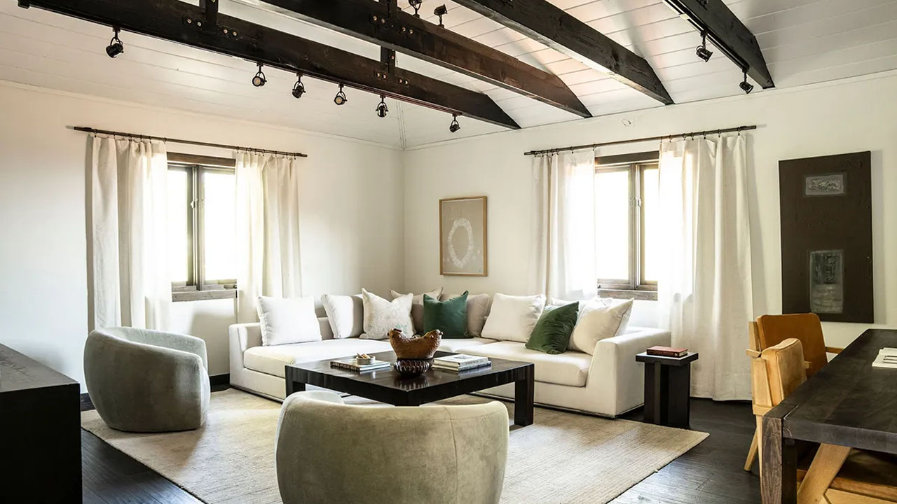 The cozy interior of the studio