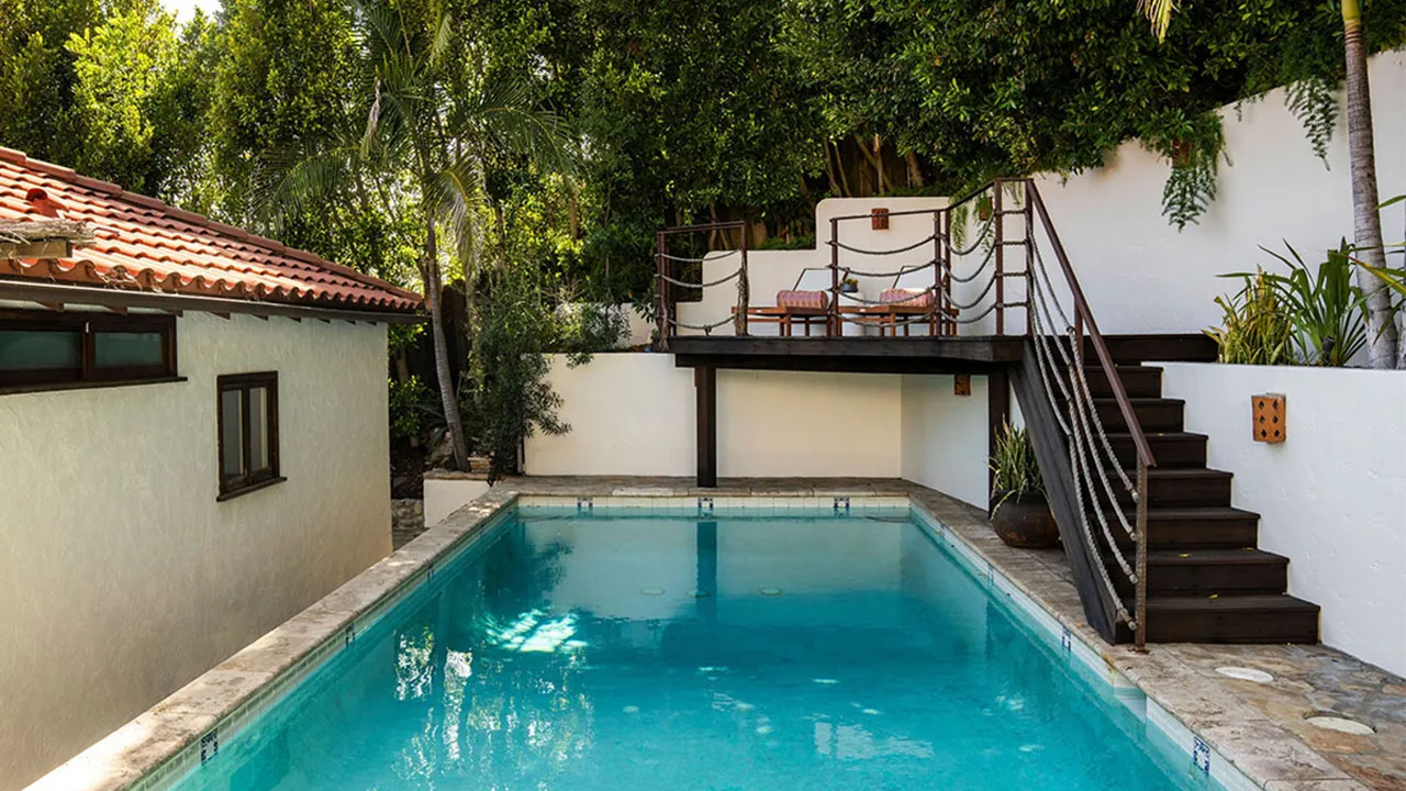 The large pool in the courtyard