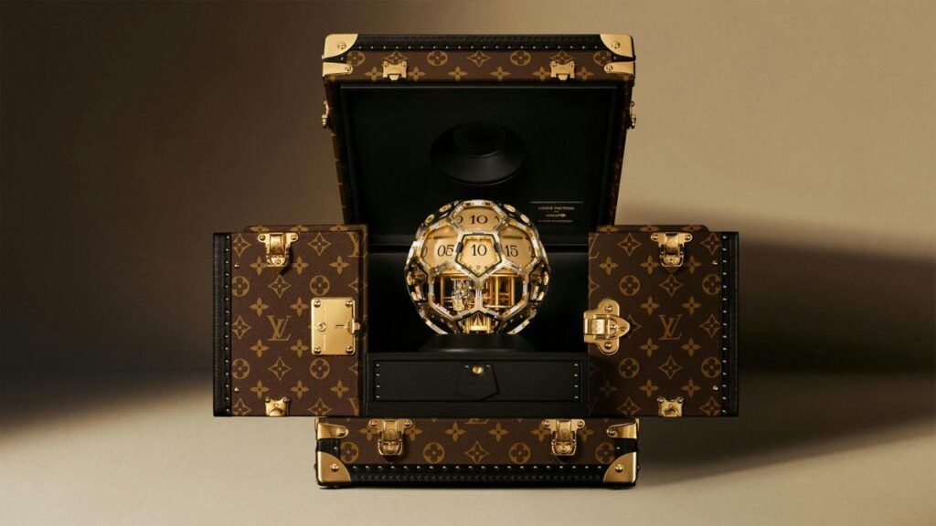 Louis Vuitton Builds Football Clock With 8-Day Mechanical Movement From L’Epée 1839 Inside Louis Vuitton to Auction Football Mechanical Clocks for UNICEF’s Noble Cause