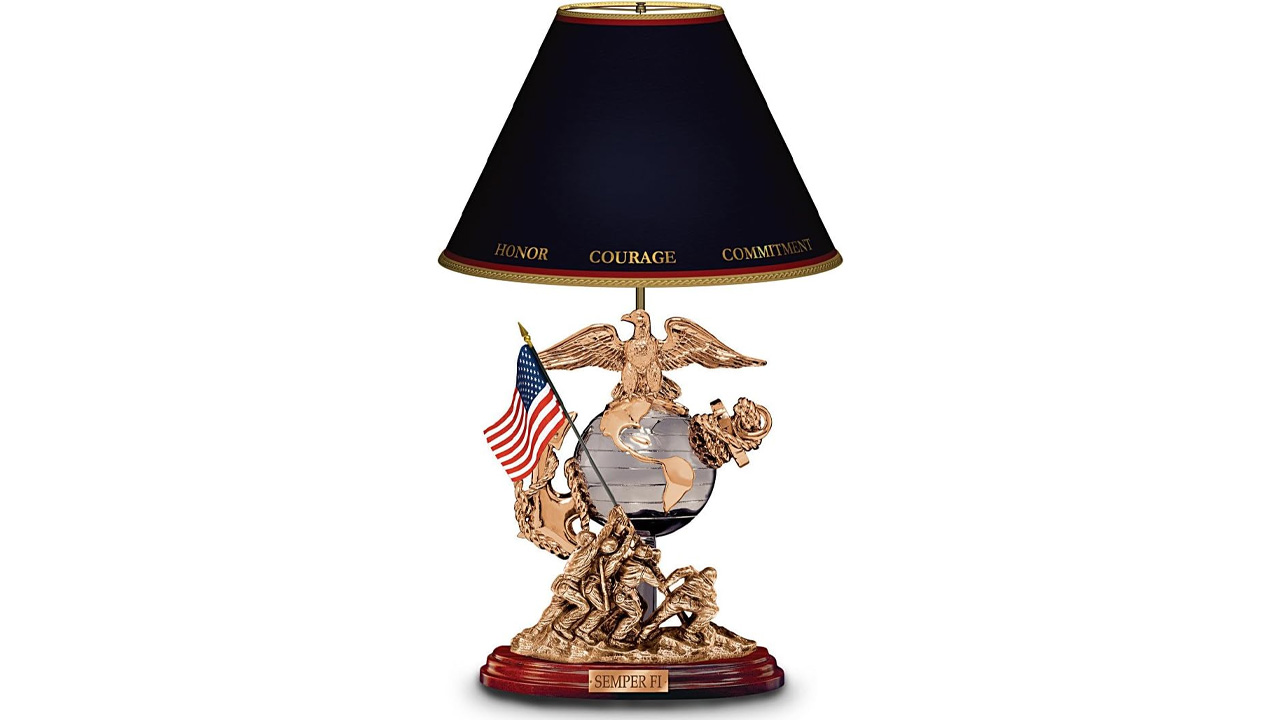 Memorial Day gifts for veterans - War Memorial Tabletop Lamp