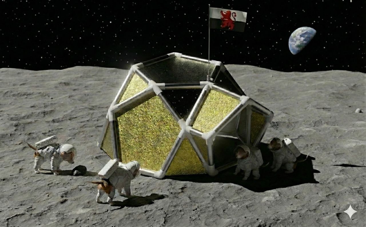 Moon Dog Flaunts Geodesic, Dome-Shaped Structure