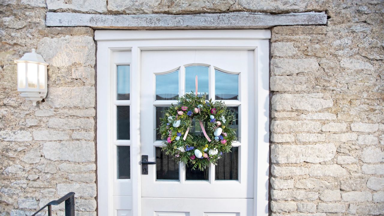 Moss, Flower and Egg Wreath