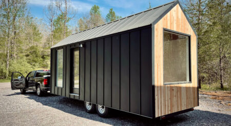 Nordic Tiny House is is Open-Plan Wooden Sanctuary