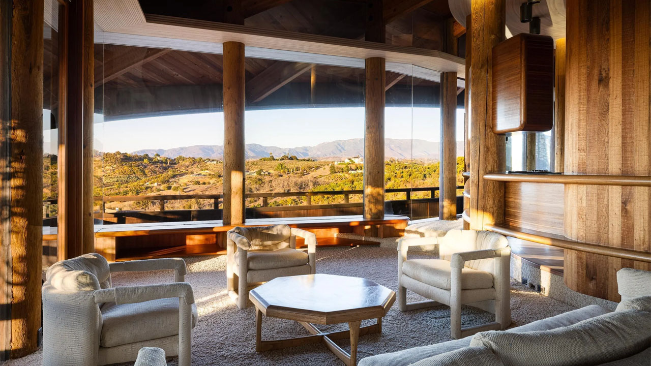 The lounge area looks like an elevated viewing platform