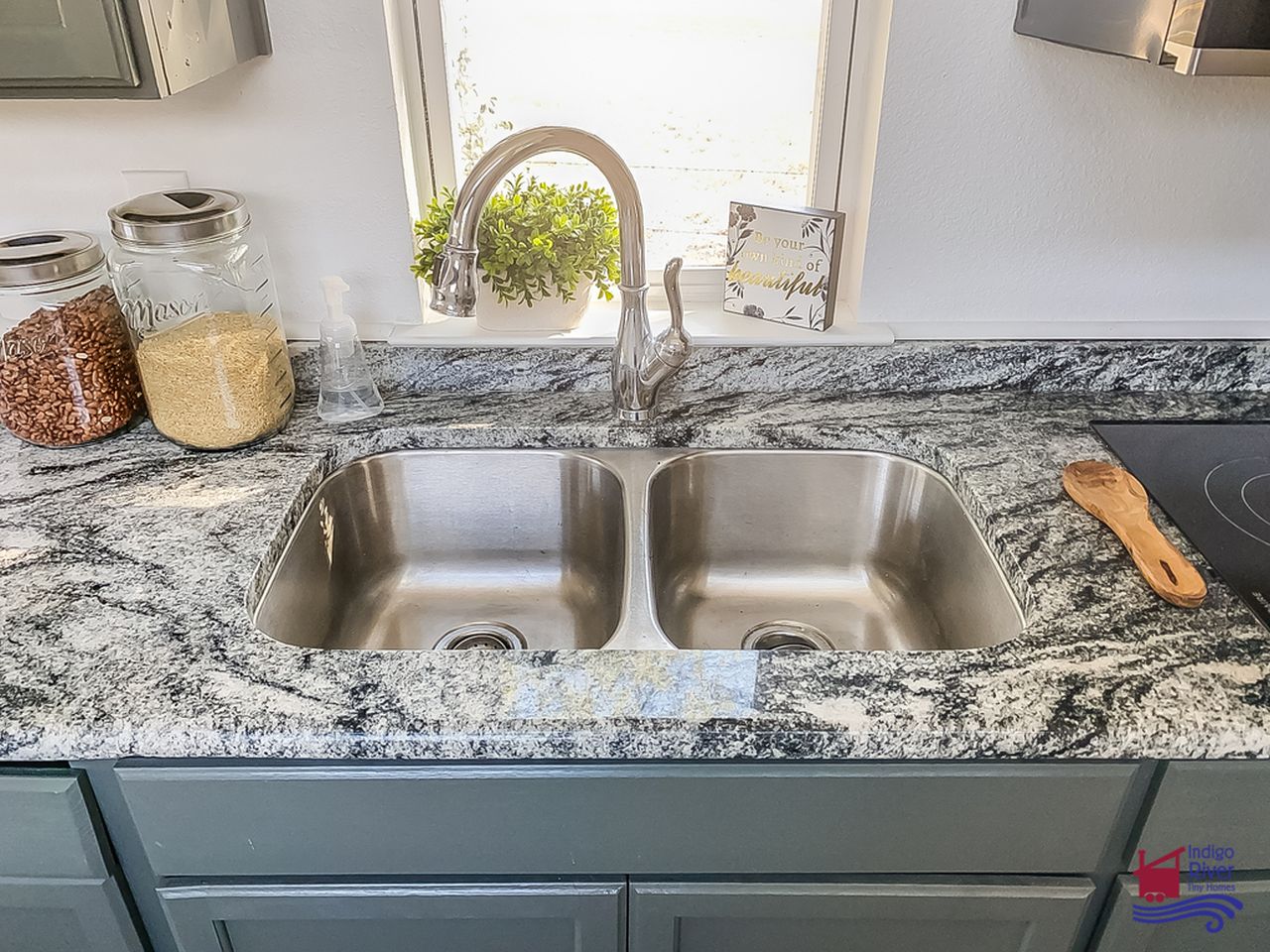 Sink of Othello tiny home on wheels