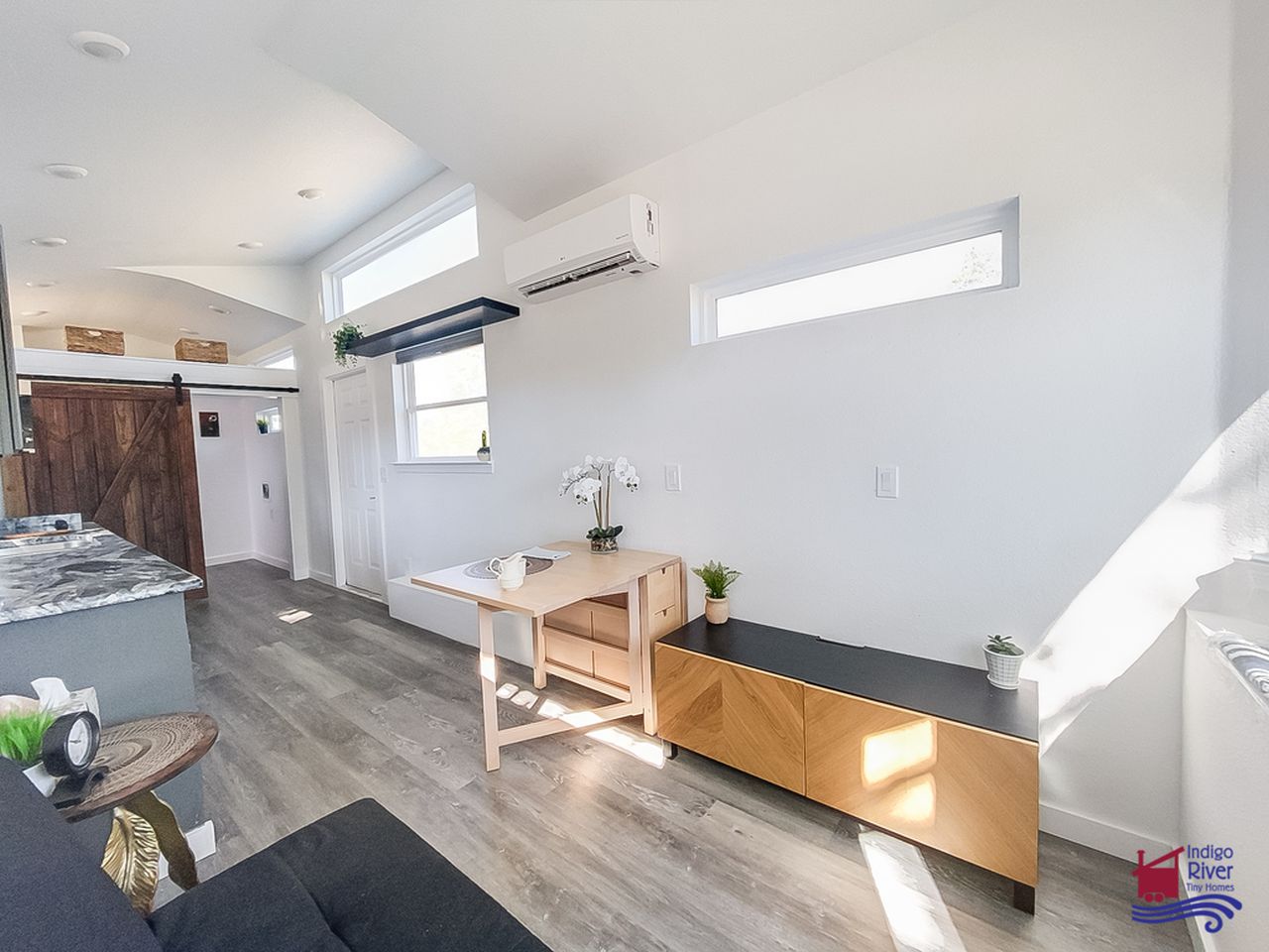 Living Room of Othello tiny home on wheels