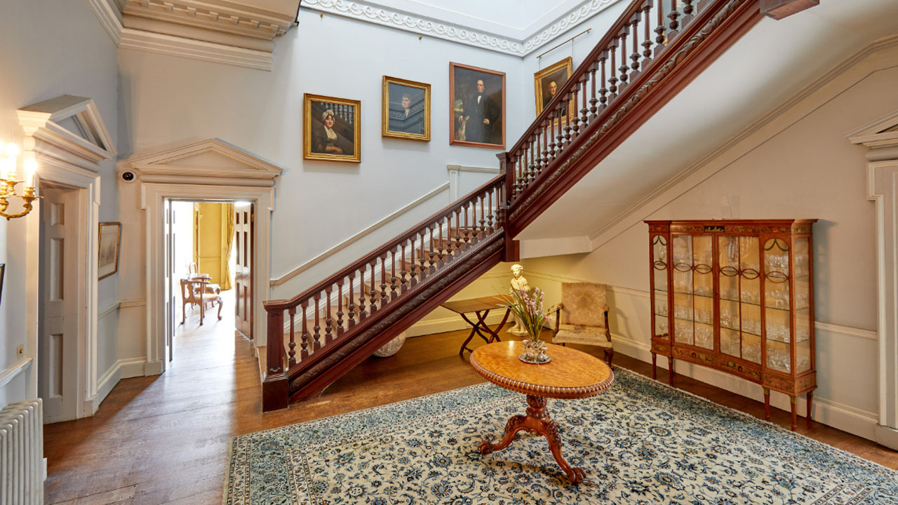 Pride and Prejudice estate for sale - grand staircase