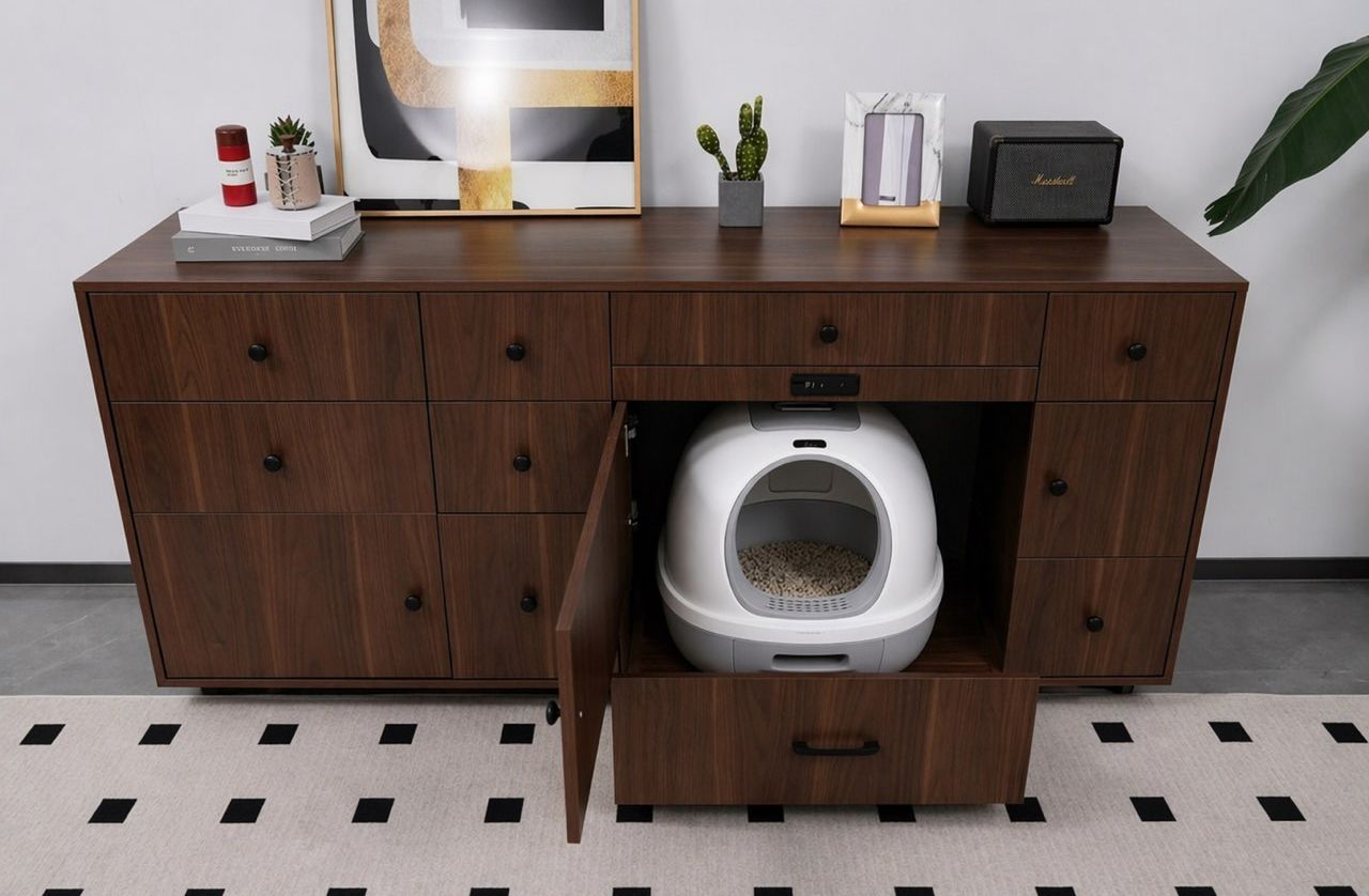 PurrNook FreshCore is 10-In-1 Cat Litter Cabinet_4
