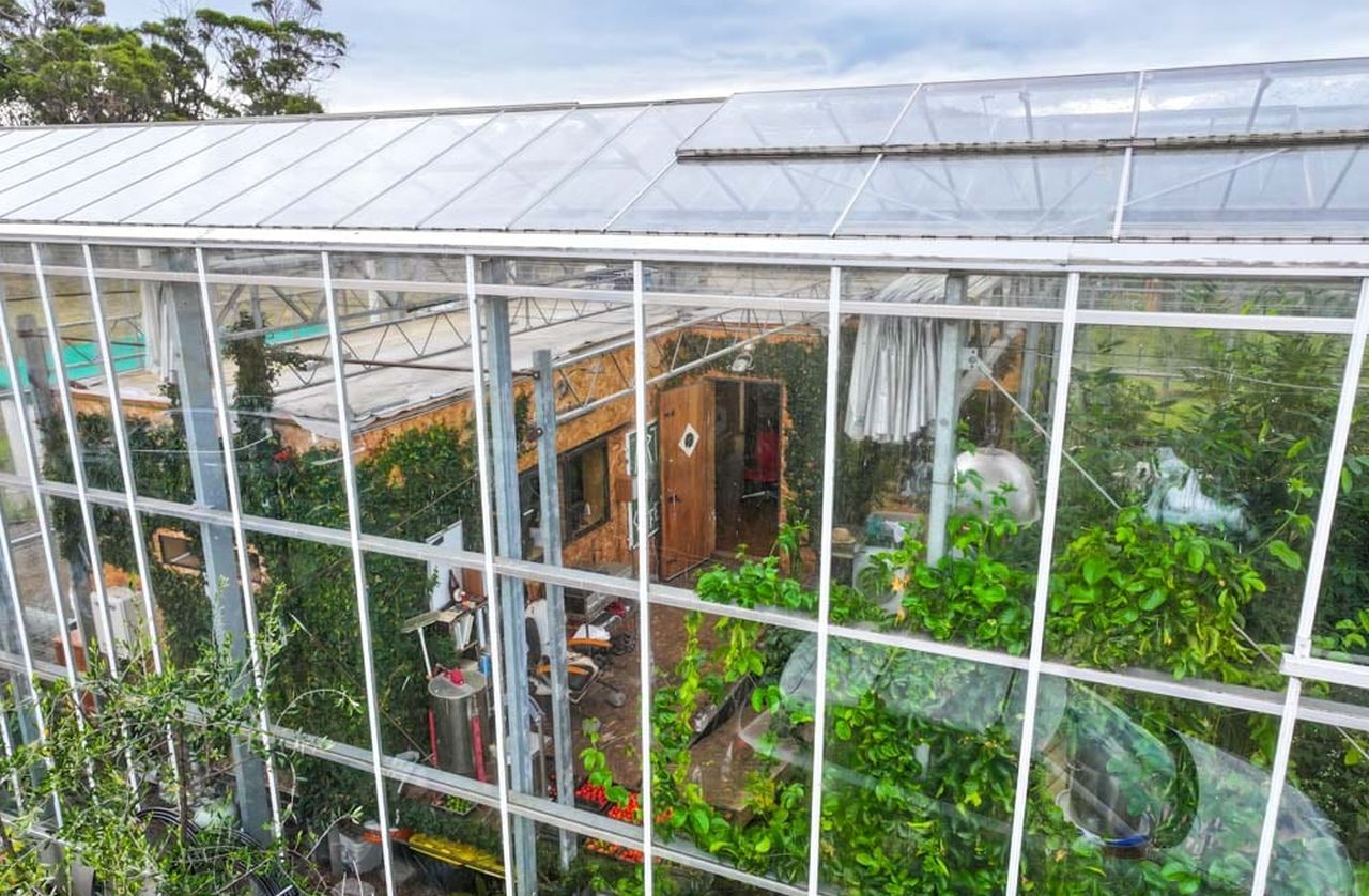 Rainer's Tiny House Inside a Massive Greenhouse_1
