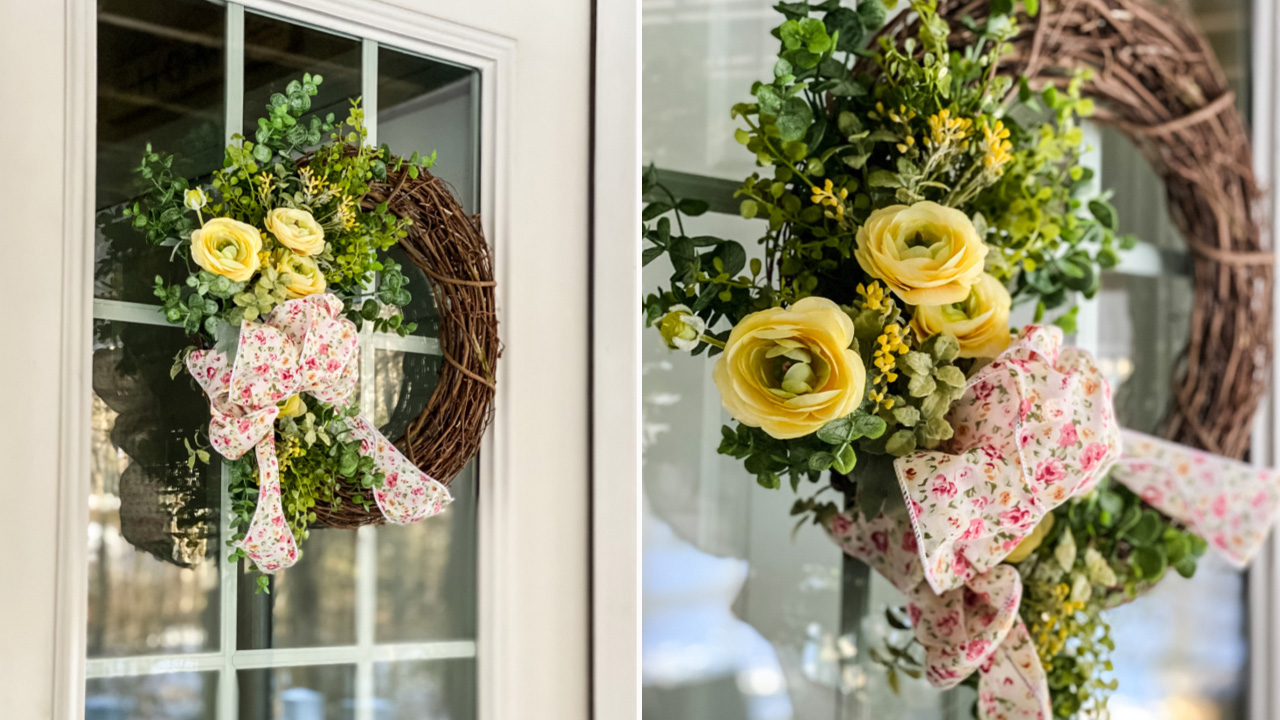 Simple Spring Floral Wreath