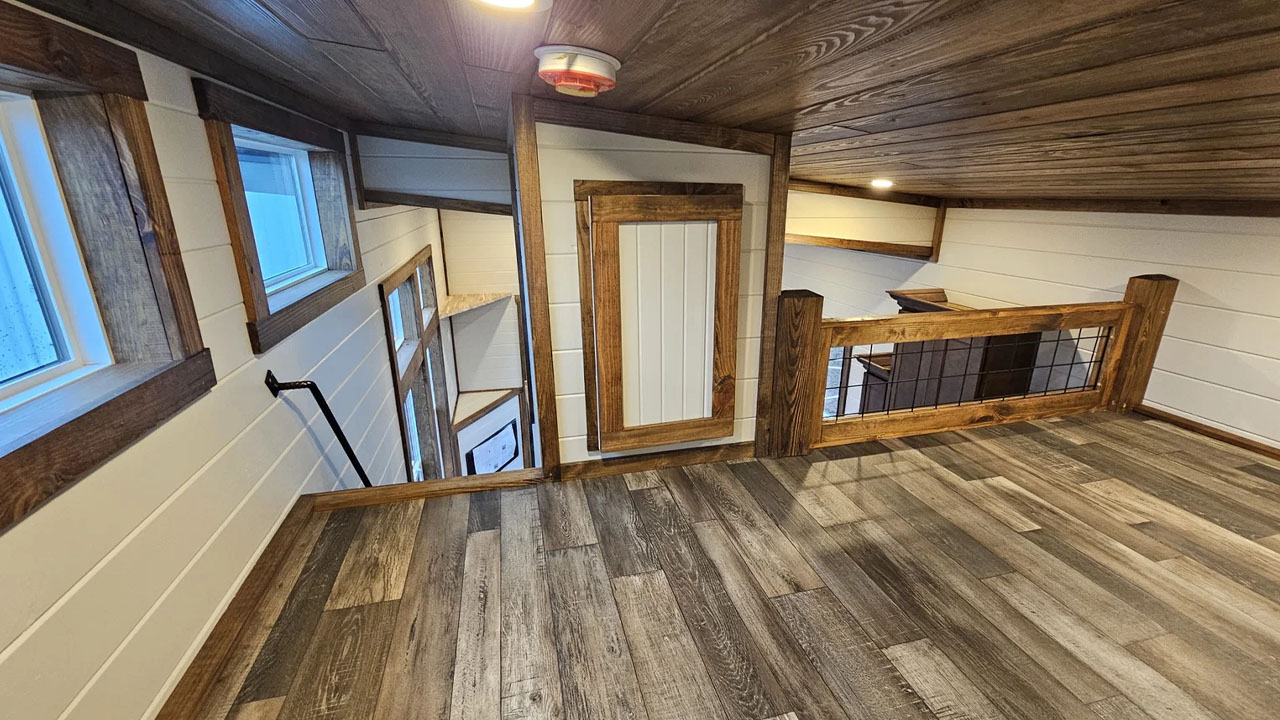 The loft of Skyview tiny house