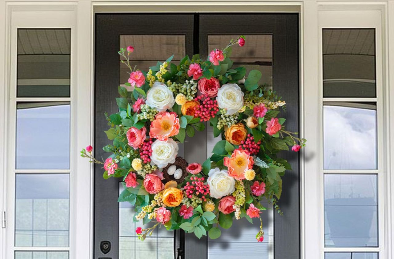 Spring Wreath for Front Door