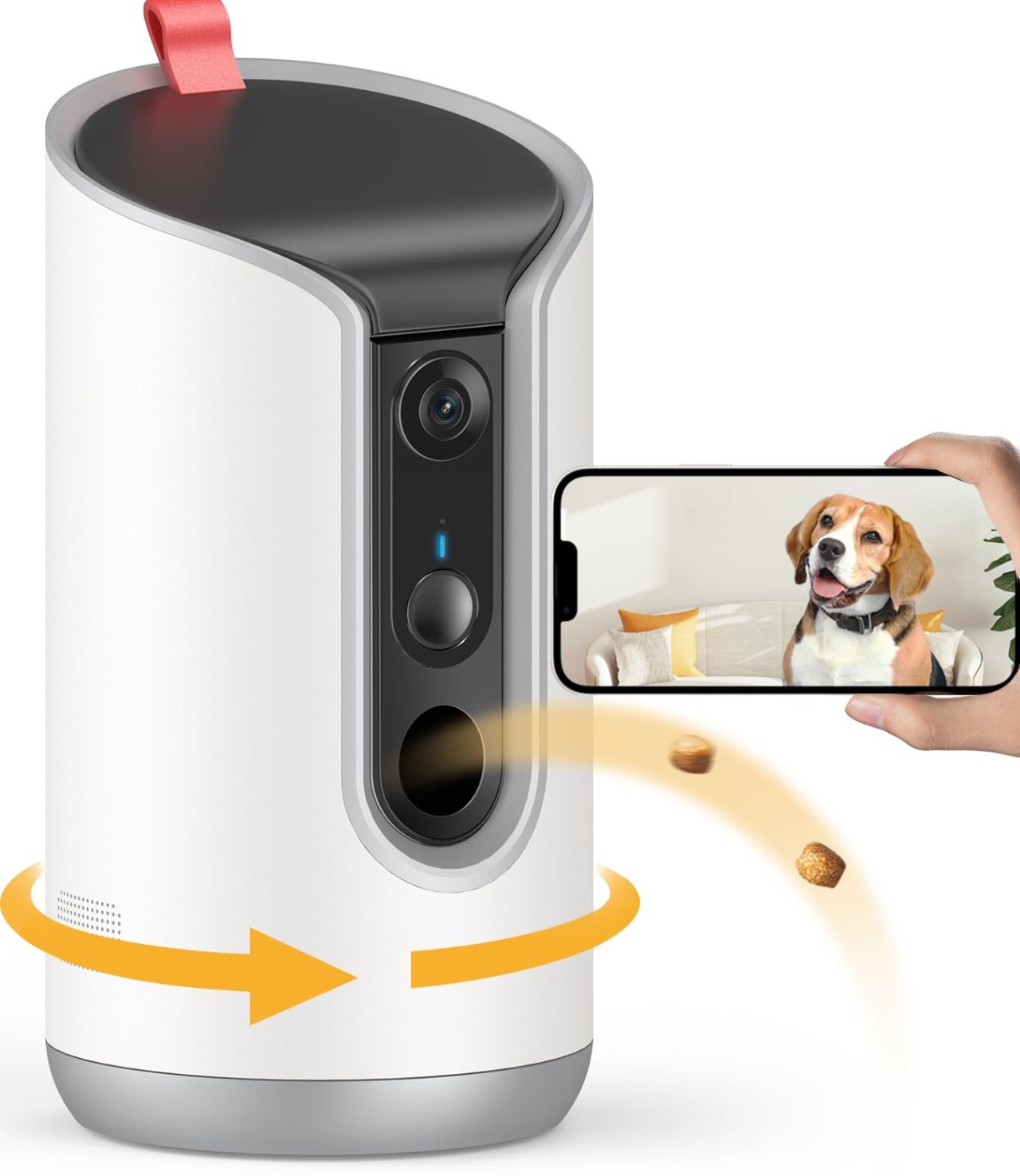 TKENPRO 2K Pet Camera Treat Dispenser