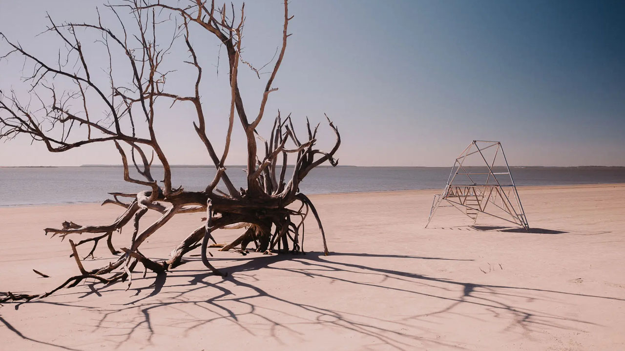 The British American Camping K1 tent set on temporary test site on the Jekyll Island