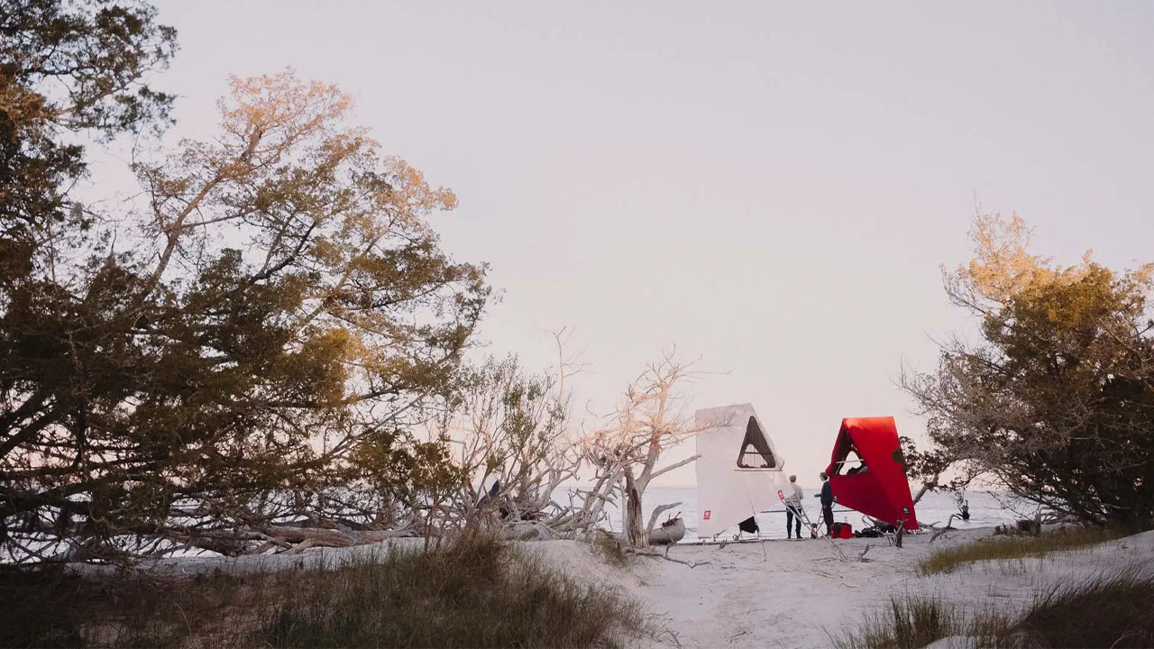 K1 tent easily blends with the environment