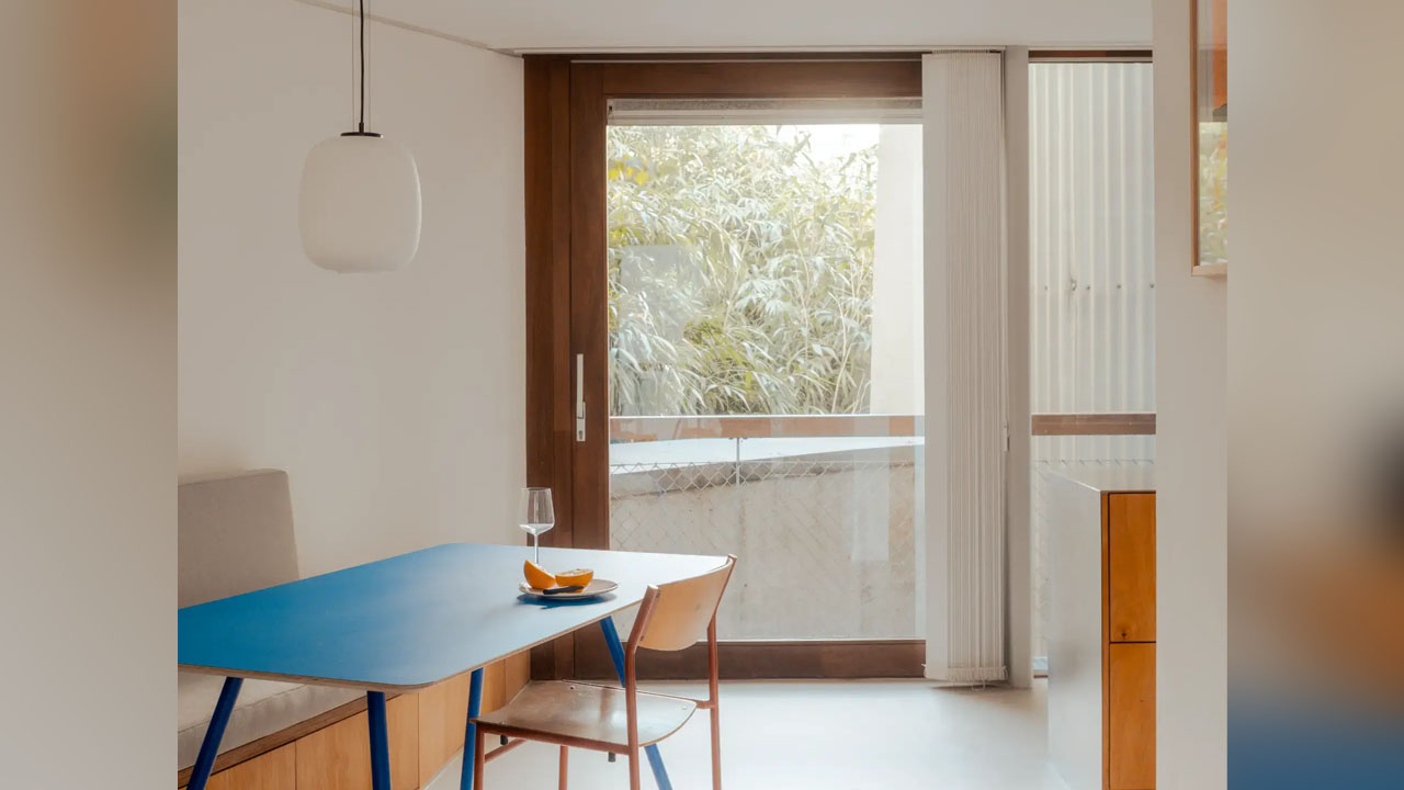 The neutral color palette of the interior feel relaxing