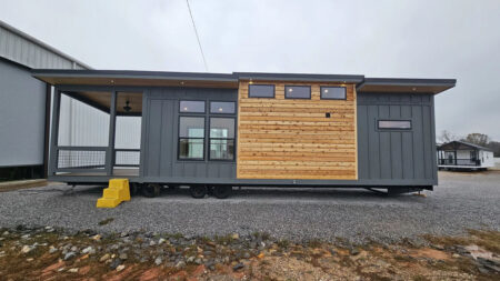 $70K Skyview Tiny House Packs Covered Porch, Two Bedrooms in 357 sq. ft. Configuration This $69k Space-Efficient Tiny House Packs Loft and Main Floor Bedroom in 357 sq. Foot Interior