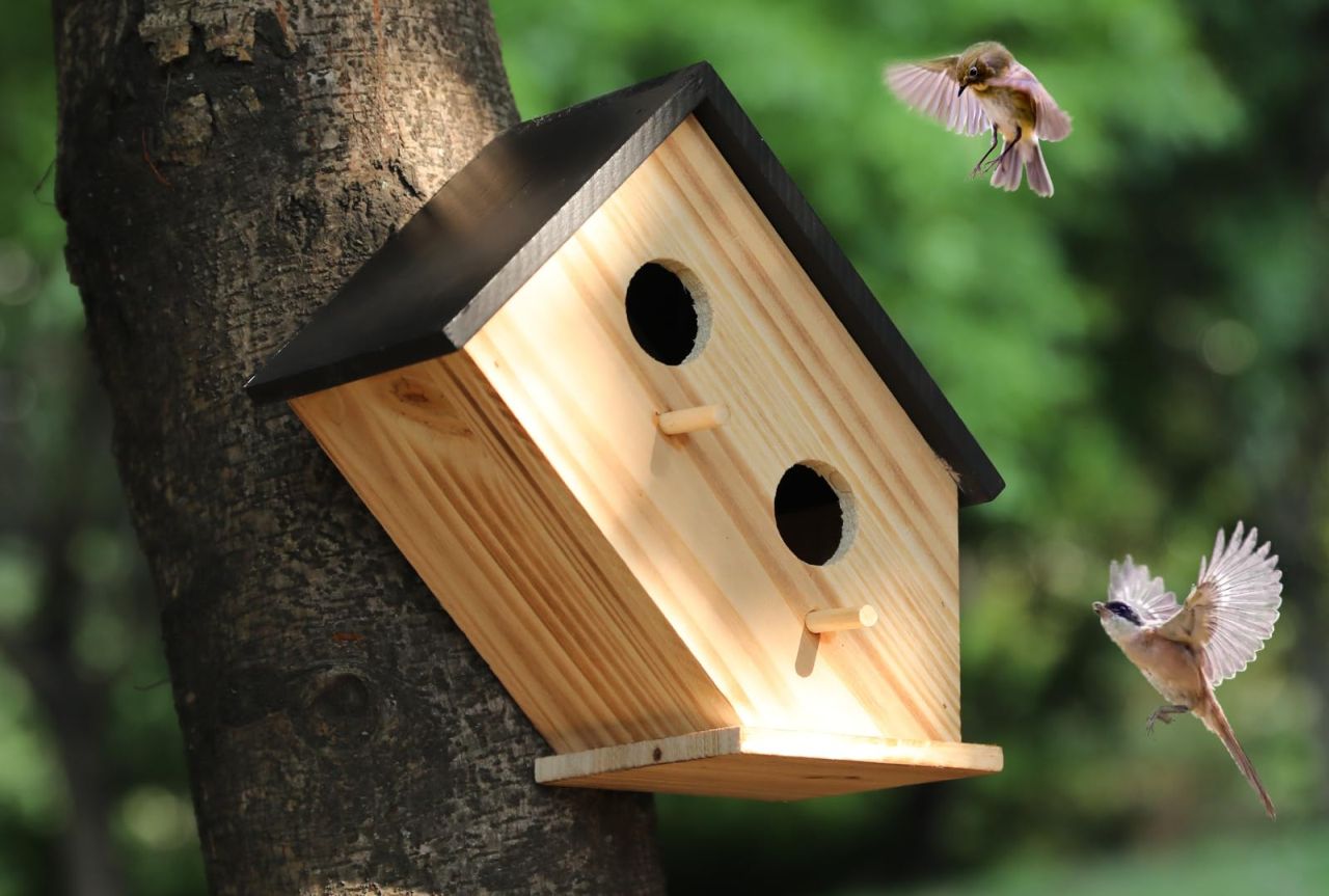 Wooden Birdhouse for Outdoors