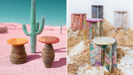 Eggshells get new Lease of Life in Rainbow-Coded Biodegradable Furniture Shell Homage at Salone del Mobile