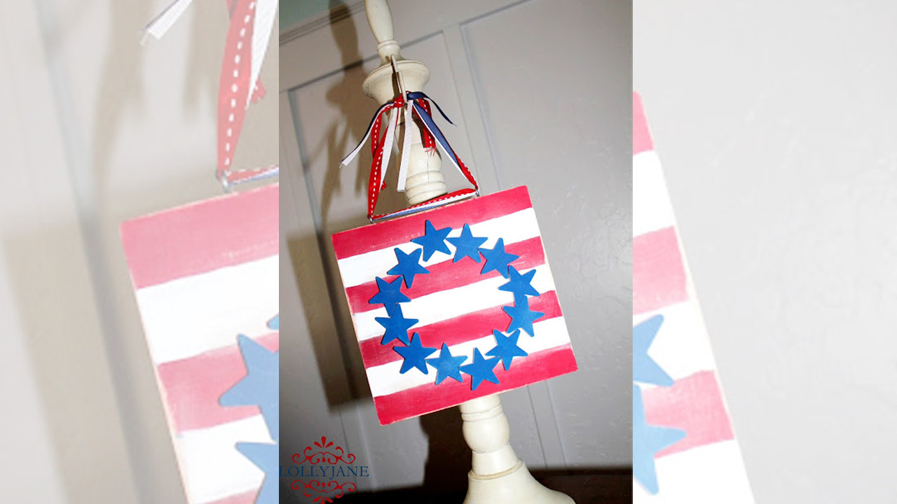 4th of July Stars and Stripes Plaque