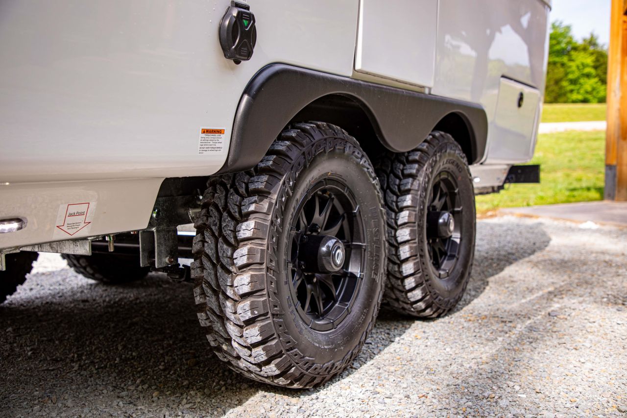 Apex X23 fiberglass double hull camper trailer by Oliver Travel Trailers