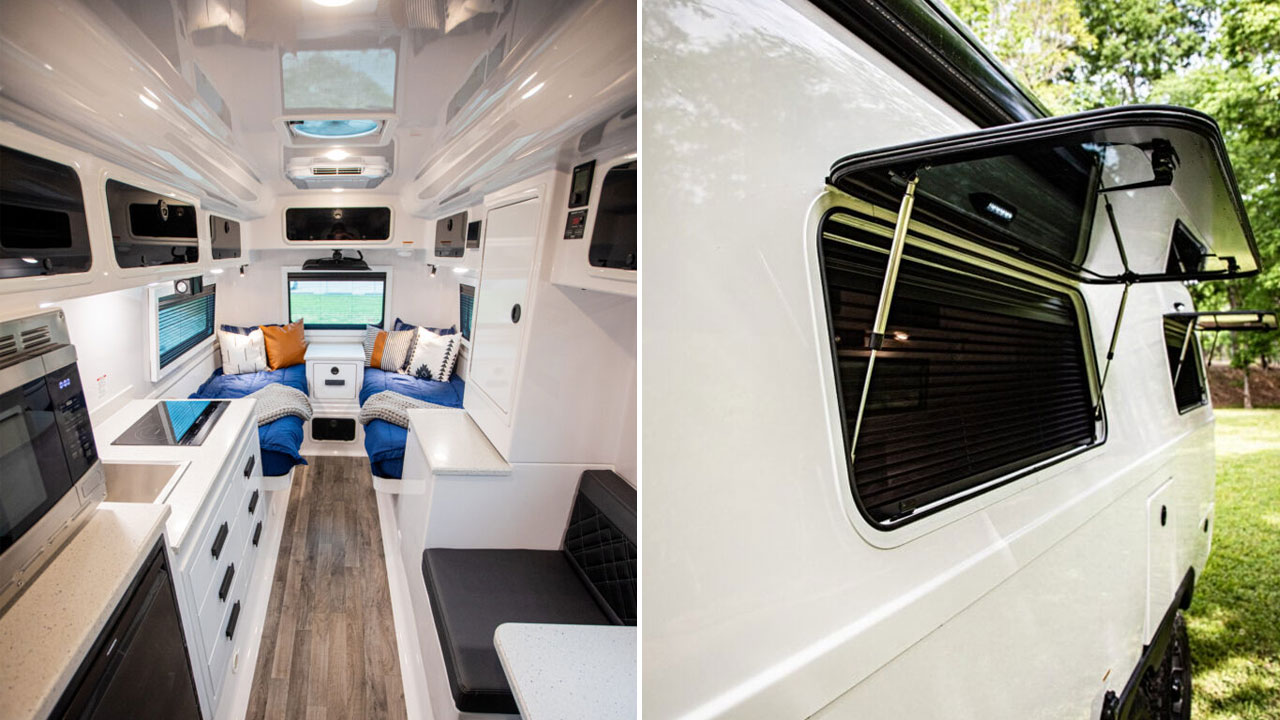 Apex X23 fiberglass double hull camper trailer by Oliver Travel Trailers