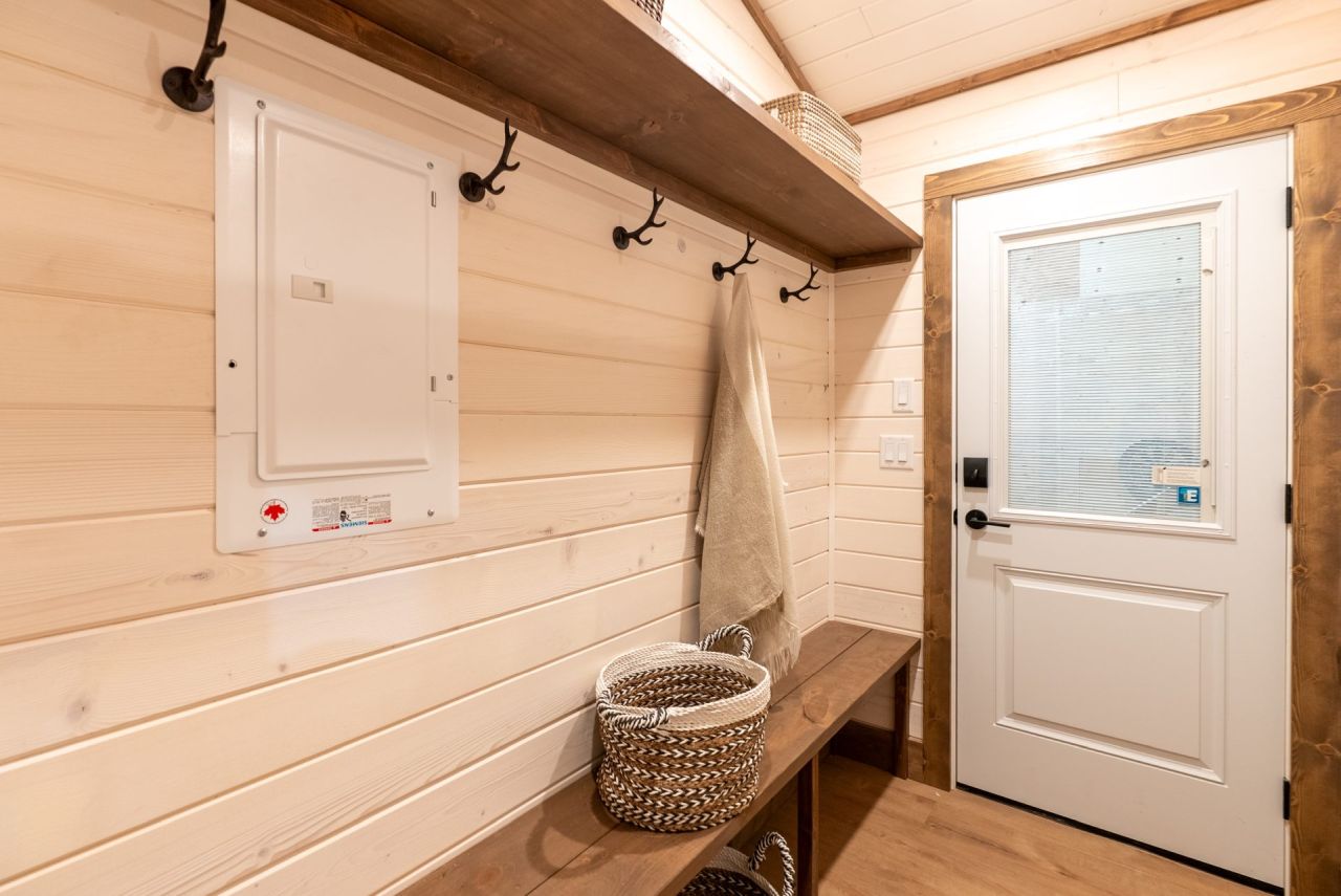 Mudroom of Apex tiny house