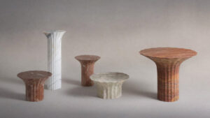 Aphaia Marble Table Collection is Inspired by Ancient Greek and Roman Columns Aphaia Collection