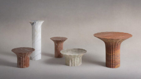 Aphaia Marble Table Collection is Inspired by Ancient Greek and Roman Columns Aphaia Collection