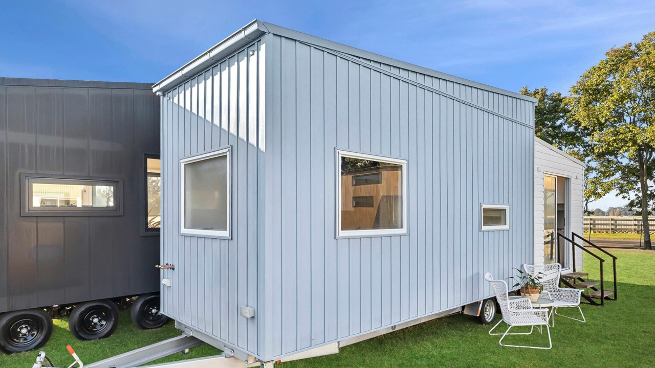 Arcadia Tiny House - corrugated metal exterior