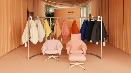 Vitra’s New Sartorial Chair Wears Upholstery Like Jacket With Circularity in Its Bones Bascule Lounge Chair by vitra (1)