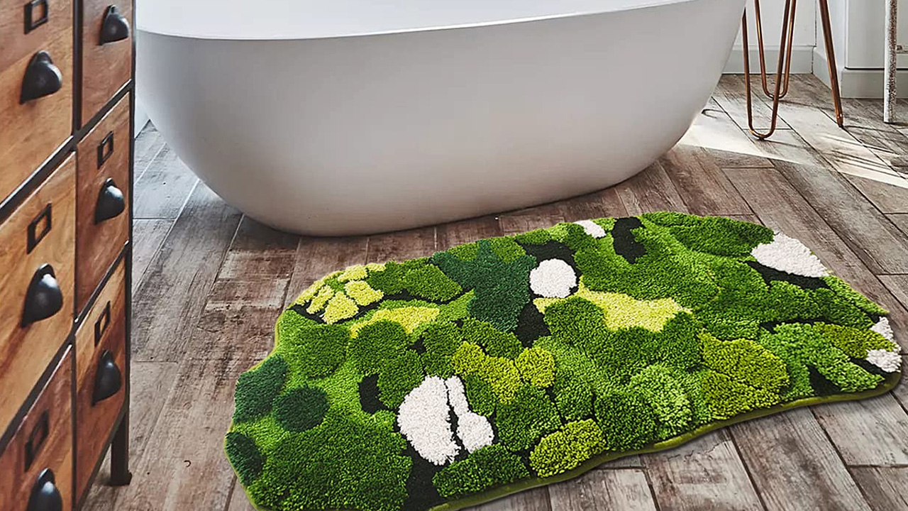 Green Moss Bathroom Runner Rug