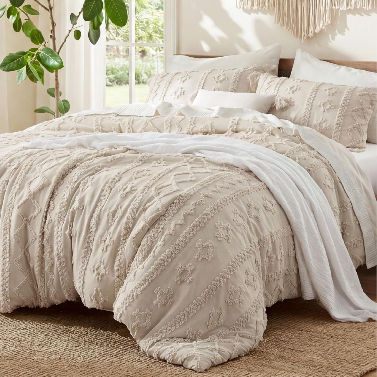 Bedsure Jacquard Comforter Set