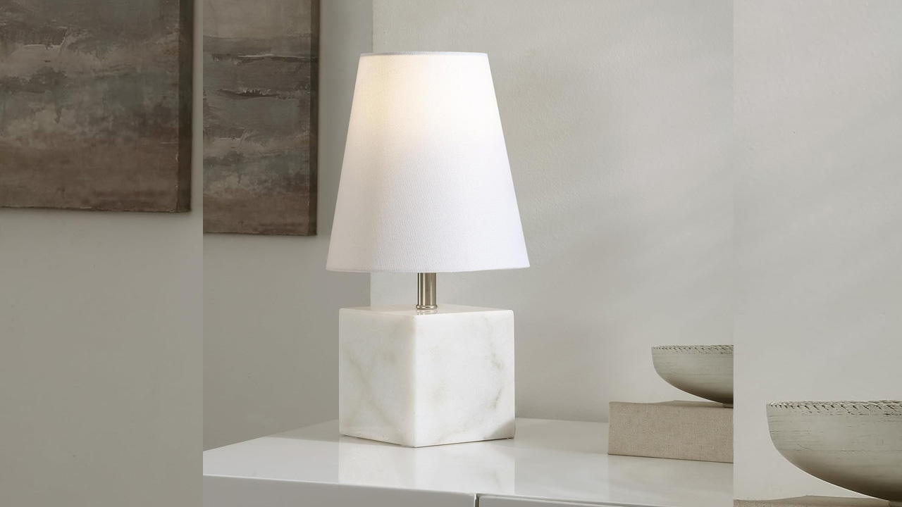 Best 2026 Prime Day Home Deals - Lou White Marble-Nickel Table Lamp