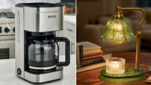 KRUPS Coffee Maker and WYghyronic Candle Warmer Lamp