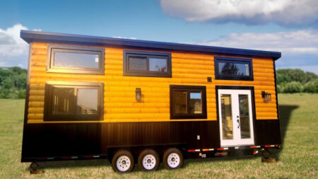 exterior of cinnamon bear tiny house